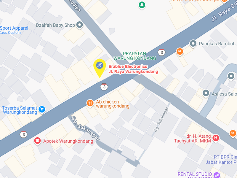 Peta ke toko EraBlue di  Nomor 51/Jambudipa, yang terletak di Propinsi Jawa Barat, Kabupaten Cianjur, Kecamatan Warungkondang, Desa Jambudipa, Rukun Tetangga 003, Rukun Warga - 001, Jalan Raya Warungkondang